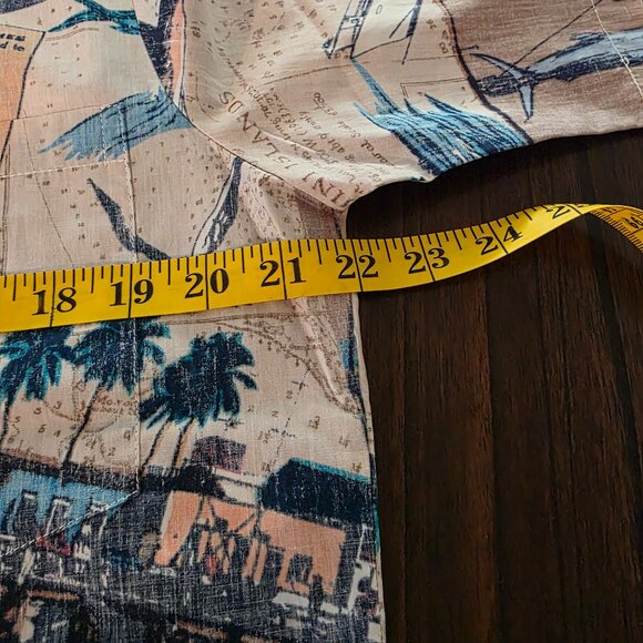 KAHALA HAWAIIAN MENS SIZE M SHORT SLEEVE SHIRT WITH FISHING SCENE - Picture 8 of 11